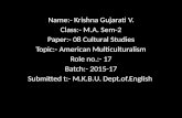 Presentation paper 8 American multiculturalism