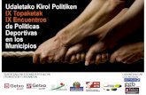 Mikel Hoyos (castellano) IX Encuentros de políticas deportivas en los municipios