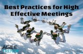 Melhores práticas para reuniões altamente eficazes