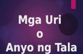 Mga uri o anyo ng tala "filipino 11"