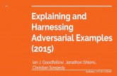 Explaining and harnessing adversarial examples (2015)