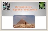 Matemáticas egipto-babilonia