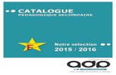 Catalogue pédagogique secondaire   Notre sélection 2015-2016