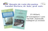 Donaţie de carte Burlacu N. (2016 aprilie)