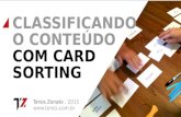 Classificando o conteúdo com card sorting
