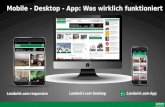 Google Analytics Konferenz 2016: Desktop-Mobile-App: Was wirklich funktioniert (Thomas Mühlbacher, Landwirt.com)