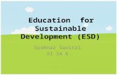 Education  for  sustainable development (esd)