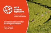 Domestic resources for implementing National Adaptation Plans
