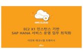 AWS CLOUD 2017 - EC2 X1 인스턴스 기반 SAP HANA 서비스 운영 업무 최적화 (이진욱 테크니컬 트레이너)