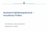 Aki Hietanen OM Avoimet lakitietopalvelut - muuttuva Finlex 10.3.2016