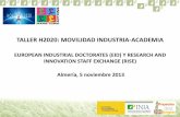 20131105 Taller H2020 Programa de movilidad de investigadores. María Herrero