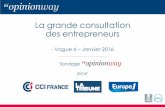 Opinionway pour CCI - Le grande consultation des entrepreneurs / Vague 6 / Janvier 2016