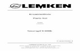 Lemken Smaragd 9/400 K parts catalog