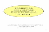 PROIECT DE DEZVOLTARE INSTITUŢIONALĂ 2011-2015