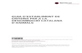 Guia d'establiment de criteris per a la denominació catalana d'animals