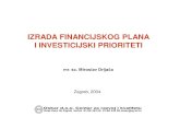 IZRADA FINANCIJSKOG PLANA I INVESTICIJSKI PRIORITETI
