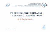 Predtretman i primarni tretman otpadnih voda, dr Srđan Rončević