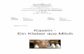 Kasein - Ein Kleber aus Milch