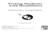 Testing Students with Disabilities, North Carolina