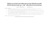 Sterrekundewoordeboek Dictionary of Astronomy