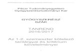 TANREND 2016/2017 Az 1-2. szemeszter kötelező tantárgyai és ...