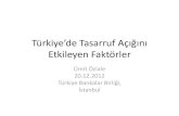 Aralık 2012 Türkiye'de Tasarruf Açığını Etkileyen Faktörler