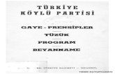198104716 TURKIYE KOYLU PARTISI GAYE PRENSIPLER TUZUK ...