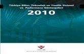 Türkiye Bilim, Teknoloji ve Yenilik Sistemi ve Performans Göstergeleri