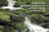 Kakovost površinskih virov pitne vode v Sloveniji