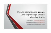Projekt digitalizacije izdanja Leksikografskog zavoda Miroslav Krleža