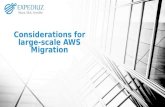 Considerations for large scale aws migration