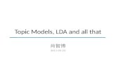 Topic model, LDA and all that