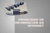 Privacidad de información en internet