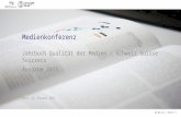 2015 – Hauptbefunde aus dem Jahrbuch Qualität der Medien – Schweiz Suisse Svizzera