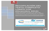 RECOPILACIÓN DEL TEXTO COMPLETO LOMCE-LOE (Diciembre ...