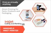 Handheld Inkjet Printer - Easy Inkjet Coding on Parts, Products and Packaging