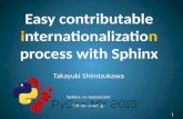 Easy contributable internationalization process with Sphinx @ pyconmy2015