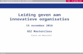 Presentatie Pierre van Amelsfoort - Masterclass 'Leiding geven aan innovatie' 15 november 2016
