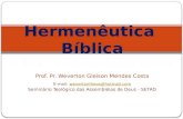 Pr. Weverton Costa - Hermenêutica bíblica