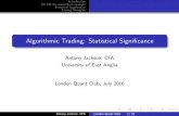 Algorithmic Trading: Statistical Significance