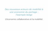 Des nouveaux acteurs de mobilité à une economie de partage.