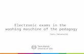 Electronic exams in the washing maschine of the pedagogy