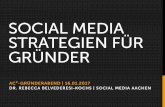 Social Media Strategien für Gründer