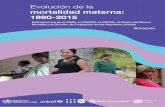 Evolución de la mortalidad materna: 1990-2015