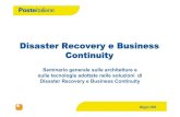 Disaster Recovery e Business Continuity