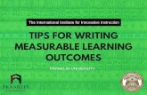 Tips for Writing Measurable Learning Outcomes