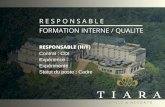 Tiara Hotels & Resorts - Responsable Formation Interne & Qualité