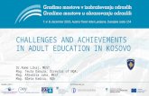 Predstavitev izobraževanja odraslih na Kosovem, dr. Rame Likaj, Konferenca Gradimo mostove 2015