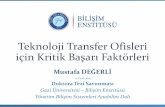 Mustafa Değerli - 2017 - Doktora Tezi - Teknoloji Transfer Ofisleri için Kritik Başarı Faktörleri - Doktora Tezi Savunması – Sunum