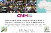 #CNH2016 - Projet Espace OSM Francophone #ProjetEOF : Gestion d'Information #Humanitaire, #OpenStreetMap, #libre, #opendata #Haiti #Afrique